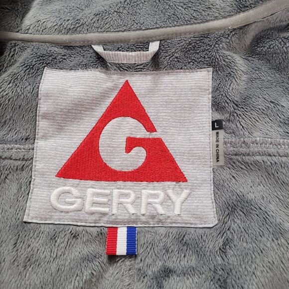 Gerry Womens Light Gray Outdoor Classic Zip Up Snap Jacket Size L Casual Chic - Picture 7 of 8